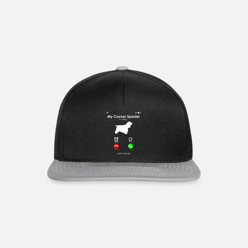 Cocker Spaniel - Snapback Cap - Schwarz/Grau