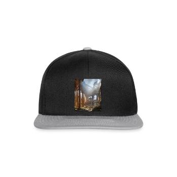 Griechische Mythology Tempel Ruinen Griechenland - Snapback Cap - Schwarz/Grau - Vorne