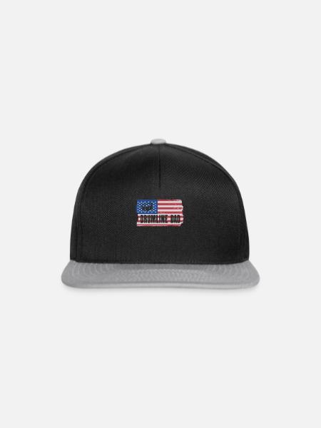 Drumline Trommeln Geschenk - Snapback Cap - Schwarz/Grau
