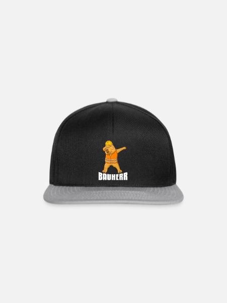 Bauherr Capybara - Snapback Cap - Schwarz/Grau