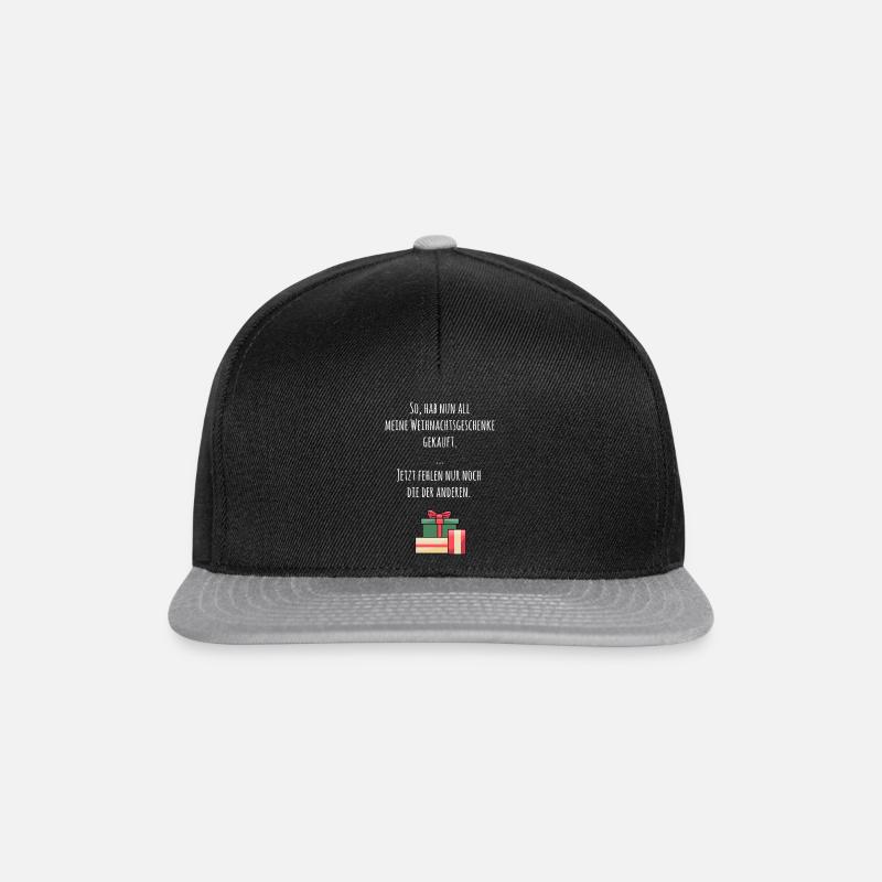 Alle Weihnachtsgeschenke beisammen - Snapback Cap - Schwarz/Grau
