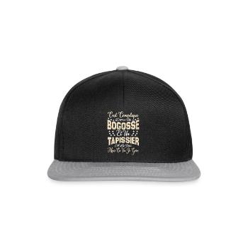 c'est compliqué d'être un Bogosse et un Tapissier. - Casquette snapback - noir/gris - Devant