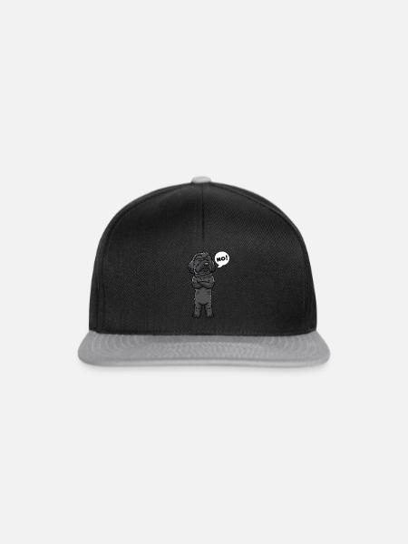 Schnoodle Hund - Snapback Cap - Schwarz/Grau