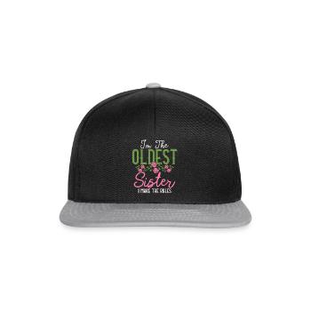 In The Oldest Sister I Make The Rules siblings - Snapback Cap - black/grey - Front