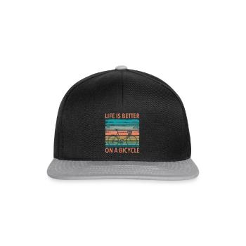 La vie est meilleure sur un vélo Fahrrad - Casquette snapback - noir/gris - Devant