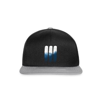 Drei Waldstreifen - Snapback Cap - Schwarz/Grau - Vorne