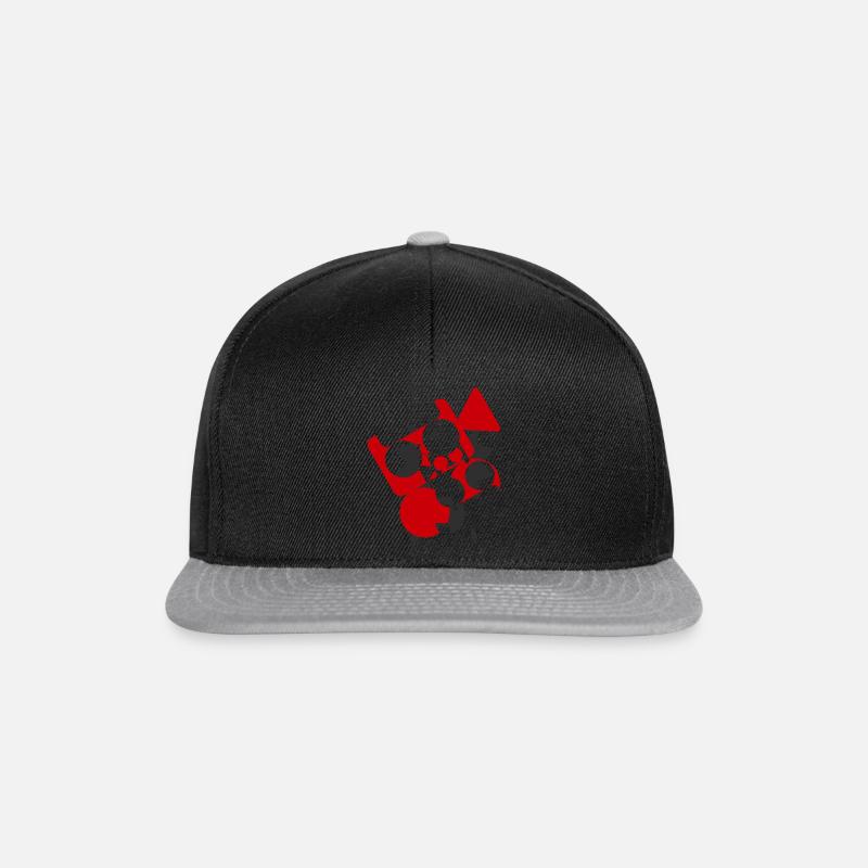 01 - Casquette snapback - noir/gris
