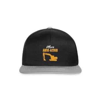 Conducteur d’excavatrice Conducteur d’excavatrice Cadeaux Hommes Construction - Casquette snapback - noir/gris - Devant