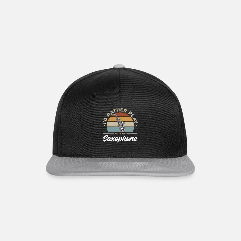 Je préfère jouer avec mon saxophone - Saxophone Saxophone - Casquette snapback - noir/gris