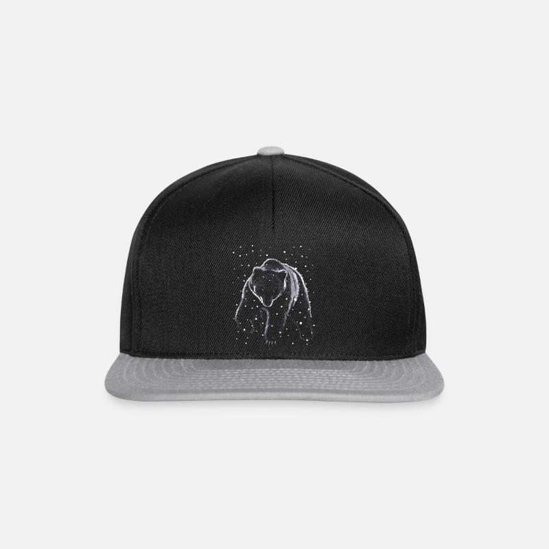 Bär unter dem Schnee - Snapback Cap - Schwarz/Grau