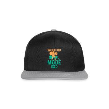 Guitar Mode On - Bass Guitar Player Bass Guitarist - Snapback Cap - Schwarz/Grau - Vorne