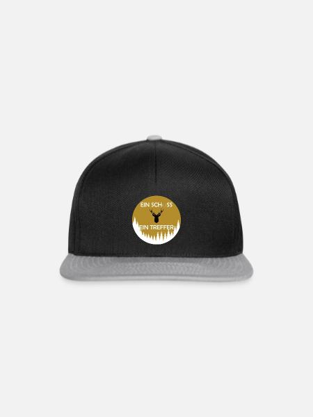 Ein Schuss ein Treffer - Snapback Cap - Schwarz/Grau