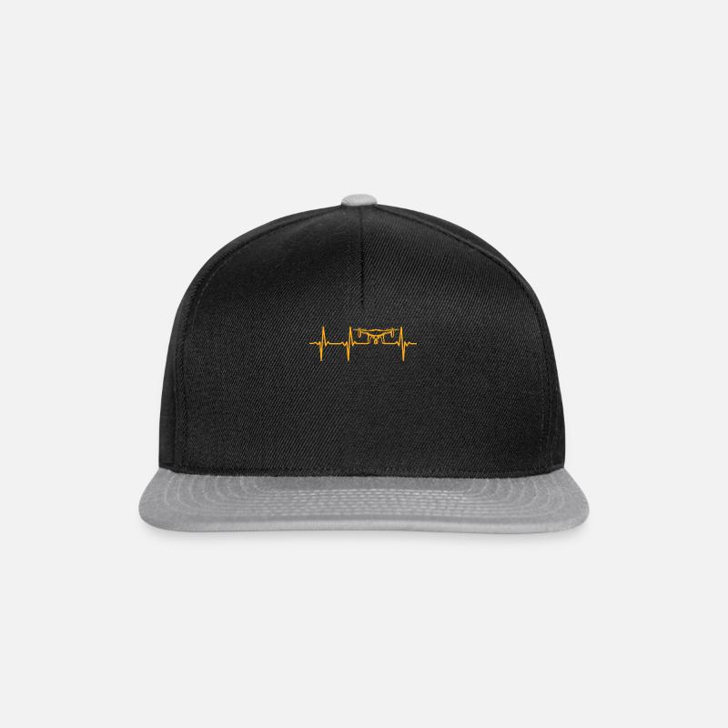 Drone Pilot Drone Heartbeat Quadcopter Drone - Snapback Cap - black/grey