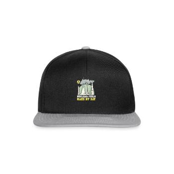 Atomkraftwerk Nuklear Energie Erneuerbare Energie - Snapback Cap - Schwarz/Grau - Vorne