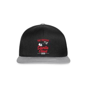 The Fastest Santa Claus Ever - Santa Claus Drone P - Snapback Cap - Schwarz/Grau - Vorne