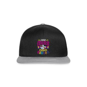 Miss Kindergarten First Day Pre School - Snapback Cap - black/grey - Front