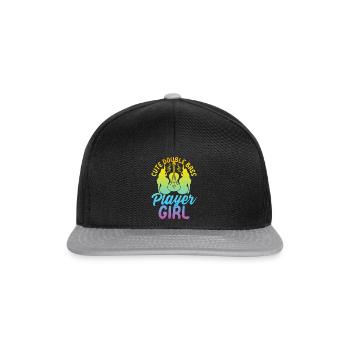 Cute Double Bass Player Girl Contrabassist Girl Do - Snapback Cap - black/grey - Front