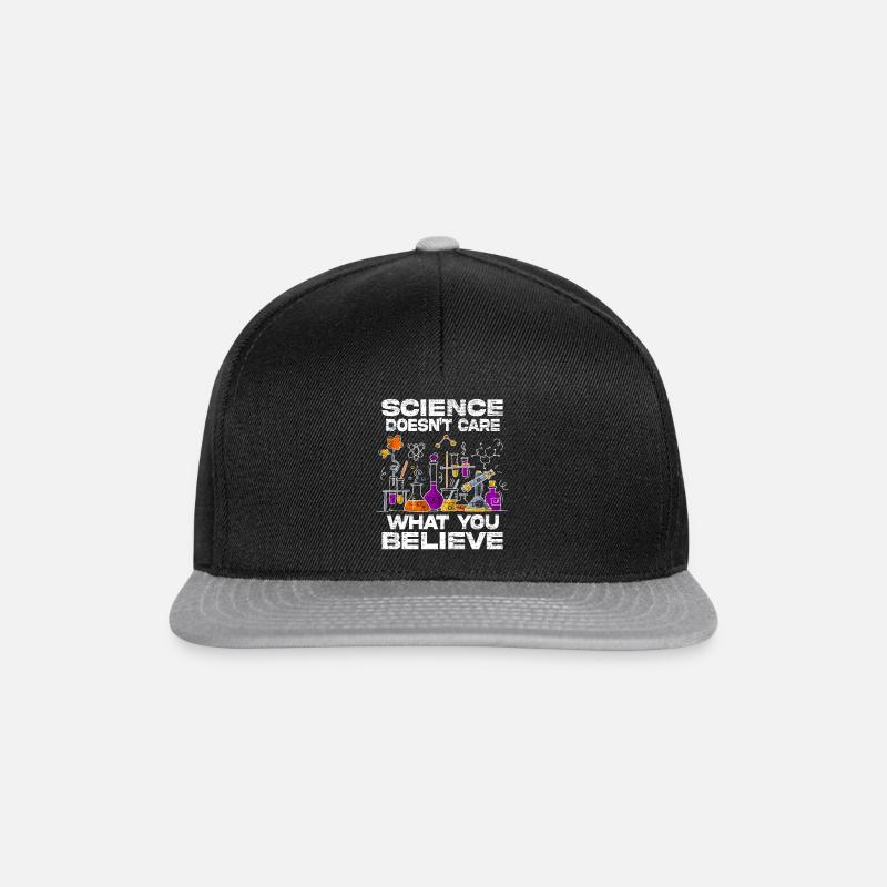 La science ne se soucie pas de ce que vous croyez drôle - Casquette snapback - noir/gris