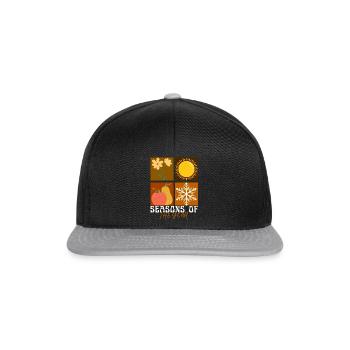 Jahreszeiten Des Jahres Seasons Of The Year - Snapback Cap - Schwarz/Grau - Vorne