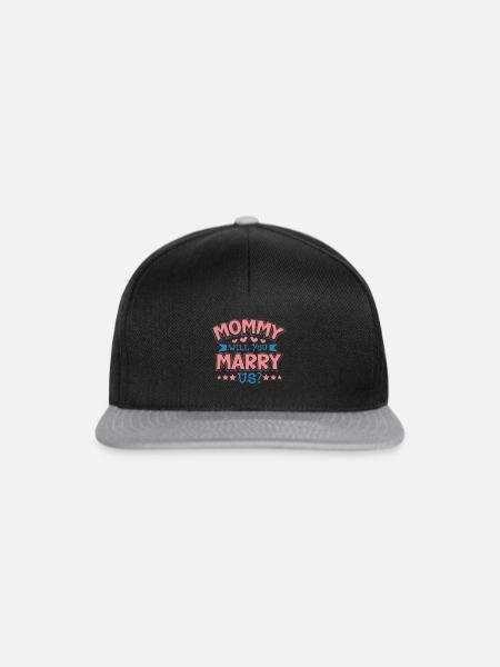 Mama willst du uns heiraten - Snapback Cap - Schwarz/Grau