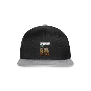 Septembre 1987 L’homme Le mythe La légende - Casquette snapback - noir/gris - Devant