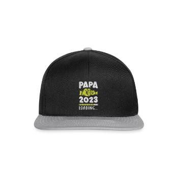 Pregnancy Parents-to-Be Gift Papa 2023 - Snapback Cap - black/grey - Front