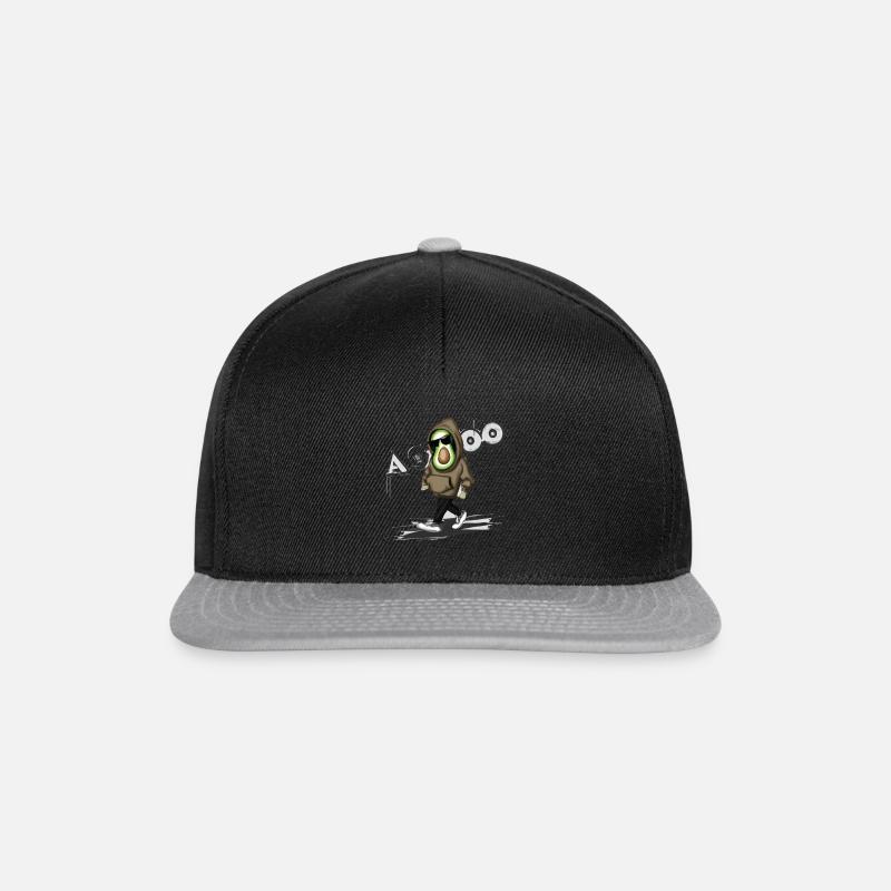 Avocat avec logo à capuche - Casquette snapback - noir/gris