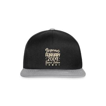 Naissance En Février 2009. Cadeau d'anniversaire. - Casquette snapback - noir/gris - Devant