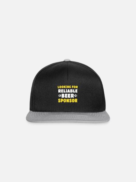 Bier Sponsor Trinksprüche Biertrinker - Snapback Cap - Schwarz/Grau