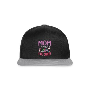 Mom Of The Two Sweet Proud Mother Mama - Snapback Cap - black/grey - Front