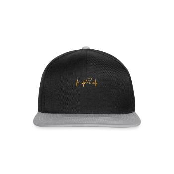 Drôle de bâton Figure Heartbeat - Casquette snapback - noir/gris - Devant