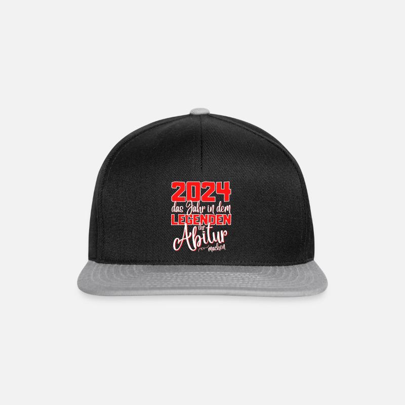 Abitur 2024 Abschluss - Das Legende Abi - Snapback Cap - Schwarz/Grau