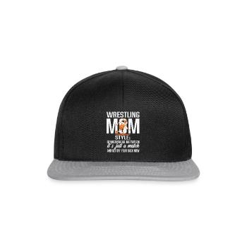 Wrestling Mom Style 01 - Snapback Cap - Schwarz/Grau - Vorne