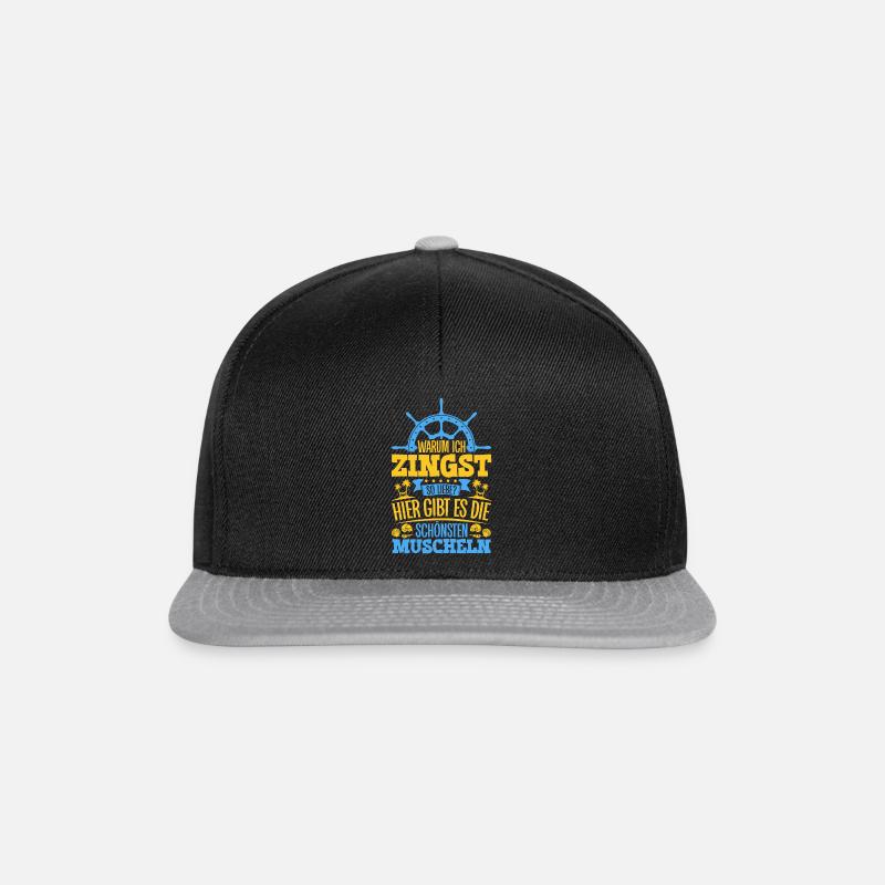 Schöne Muscheln - Warum ich Zingst so liebe - Snapback Cap - Schwarz/Grau