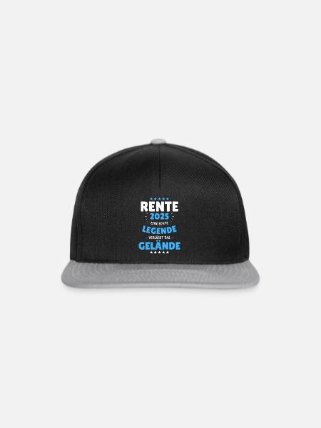 RENTE 2025 - EINE LEGENDE VERLÄSST DAS GELÄNDE! - Snapback Cap - Schwarz/Grau