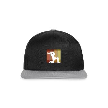 Cricket Spieler sport - Snapback Cap - Schwarz/Grau - Vorne