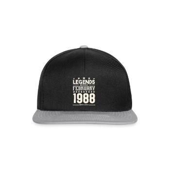Cadeau Légende Février 1988. cadeau février 1988. - Casquette snapback - noir/gris - Devant