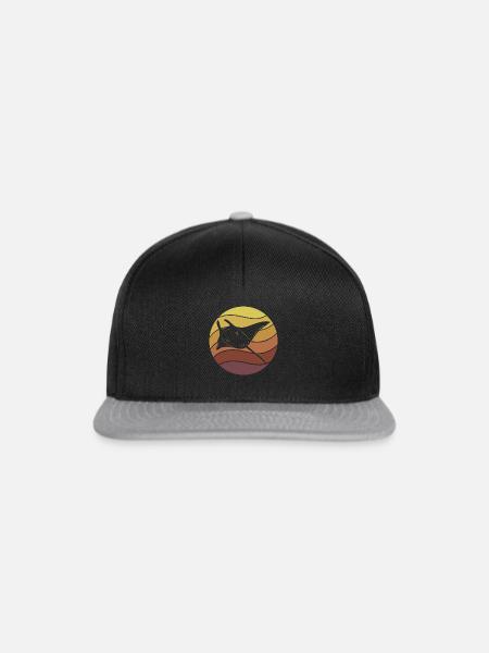 Stachelrochen Mantarochen Ozean - Snapback Cap - Schwarz/Grau
