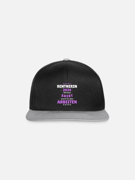 Rentnerin 2024 - Dafür musste ich lange Arbeiten! - Snapback Cap - Schwarz/Grau