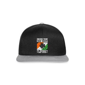 Irland Irisch Lustig Spruch St Patricks Day - Snapback Cap - Schwarz/Grau - Vorne