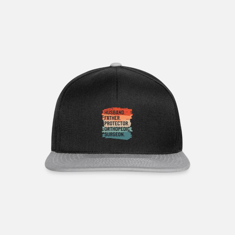 Husband Father Protector Orthopedic Surgeon - Snapback Cap - black/grey