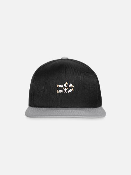Kaninchen Yoga - Snapback Cap - Schwarz/Grau