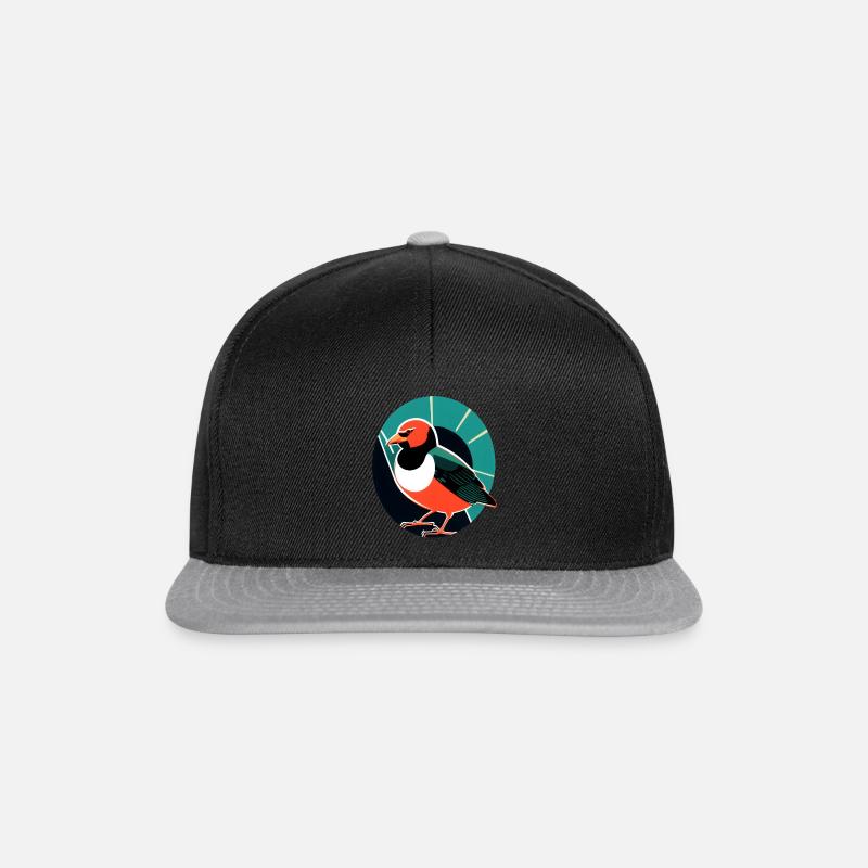 Bird Sticker - Snapback Cap - black/grey