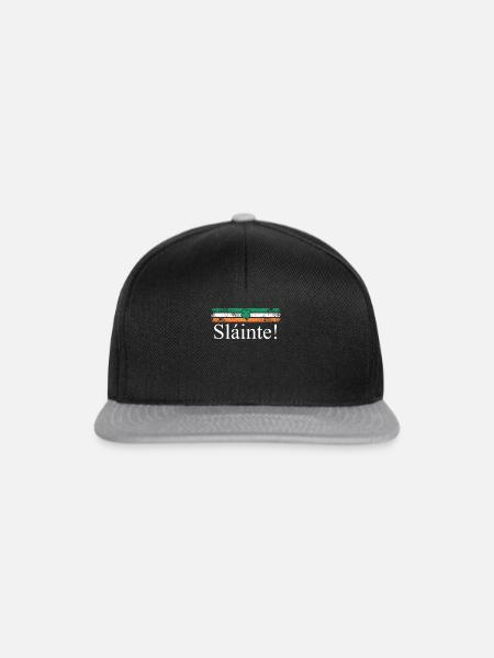 Slainte Irland Trinkspruch - Snapback Cap - Schwarz/Grau
