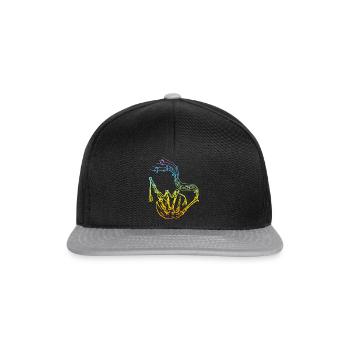 Cornemuse avec notes de musique Joueur de cornemuse Cornemuse - Casquette snapback - noir/gris - Devant