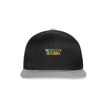 Birthday Kids Grandma Building Blocks - Snapback Cap - black/grey - Front