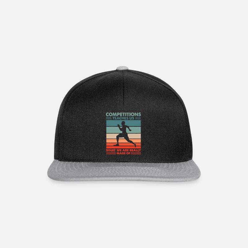 Compétition de course à pied - Casquette snapback - noir/gris