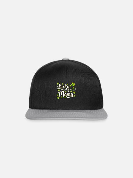 Lucky Mama St. Patrick’s Day - Snapback Cap - Schwarz/Grau