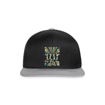 Please Do Not Disturb I'm Playing Saxophones - Saxo - Snapback Cap - black/grey - Front