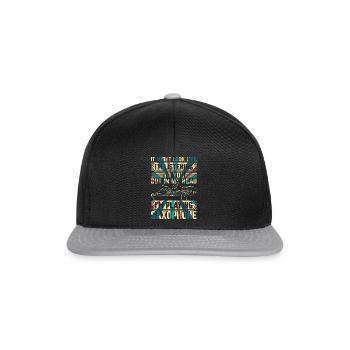 In My Head I'm Playing Saxophone - Saxophonist - Snapback Cap - Schwarz/Grau - Vorne